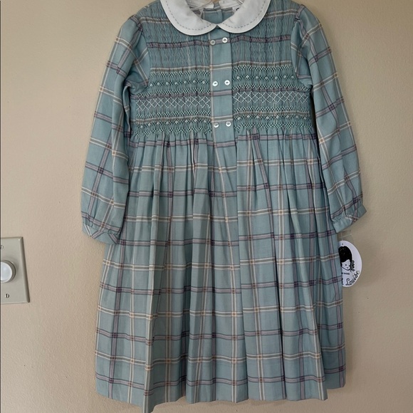 Sarah Louise Other - Sarah Louise Plaid Long Sleeve Smocked Dress with Peter Pan Collar. Classic!